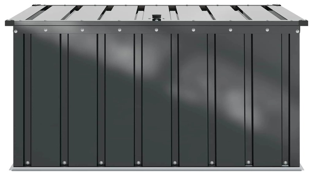 vidaXL Κουτί αποθήκευσης κήπου Μαύρο 101 x 56,5 x 50 εκ Ατσάλι