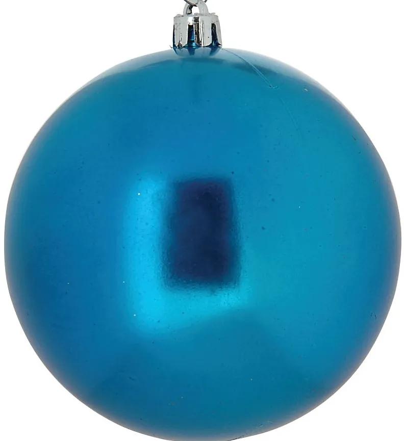 Μπλέ Πλαστική Περλέ Χριστουγεννιάτικη Μπάλα 8cm