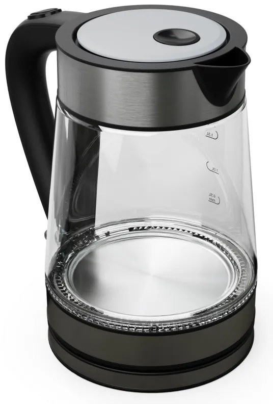 Βραστήρας γυάλινος Tesla КТ300Х, 2200W, 1.7 Lt, Ανοξείδωτη καλυμμένη αντίσταση, Έλεγχος STRIX, Μαύρο χρώμα