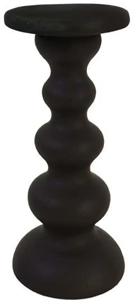 Κηροπήγιο Alisi 033296 10x10x21cm Black Polyresin