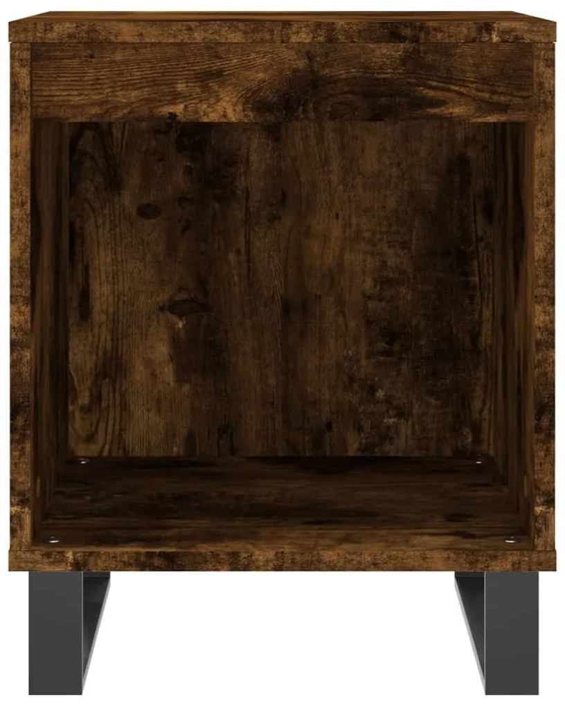 vidaXL Κομοδίνο Καπνιστή Δρυς 40 x 35 x 50 εκ. από Επεξεργ. Ξύλο