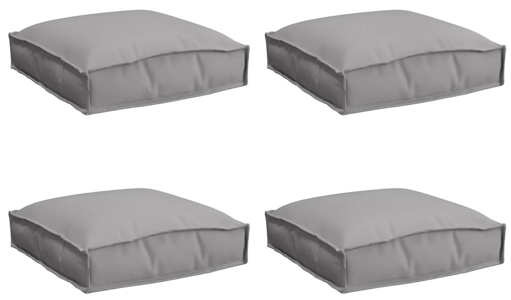 vidaXL Μαξιλάρι παλέτας για κάθισμα 4 pcs Γκρι 40 x 40 x 8 εκ.