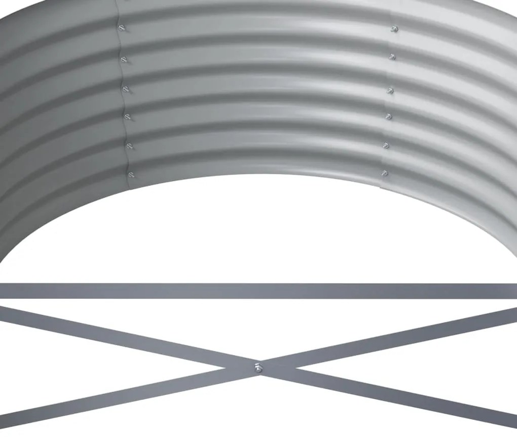 vidaXL Ζαρντινιέρα Πράσινη 224x80x36 εκ Γαλβανισμένος χάλυβας