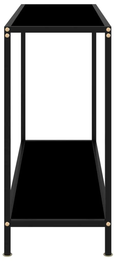vidaXL Τραπέζι Κονσόλα Μαύρο 100 x 35 x 75 εκ. από Ψημένο Γυαλί