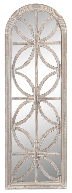 Τοίχο καθρέφτη DKD Home Decor Λευκό Ινδός Παράθυρο Μαρινάτος 60 x 2,5 x 180 cm