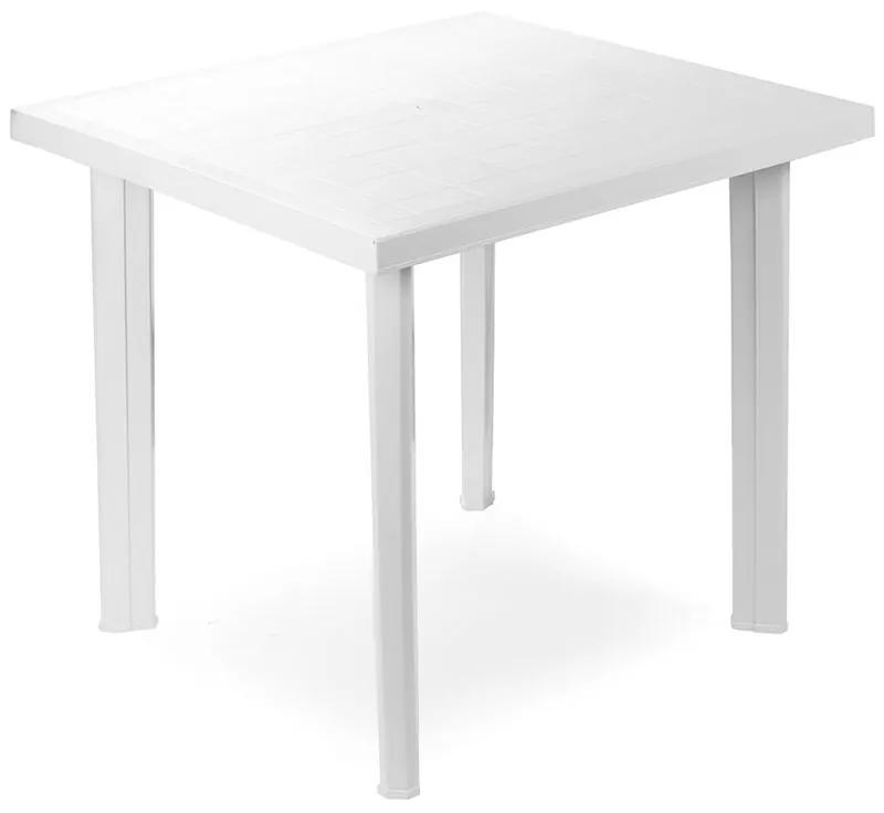 Τραπέζι κήπου Fiocco από πολυπροπυλένιο σε χρώμα λευκό 80x75x72εκ. - 0042252