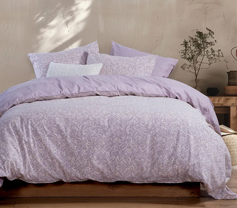 Σετ Σεντονια Υπερδιπλα Με Λαστιχο Sorial Mauve Nef-Nef Homeware