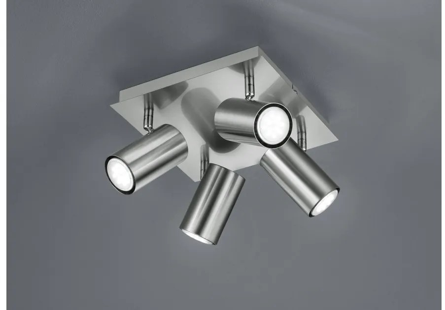 Σποτ Φωτιστικό Οροφής 4xGU10 35W IP20 Marley 802430407 Trio Lighting-802430407-Νίκελ Ματ 802430407
