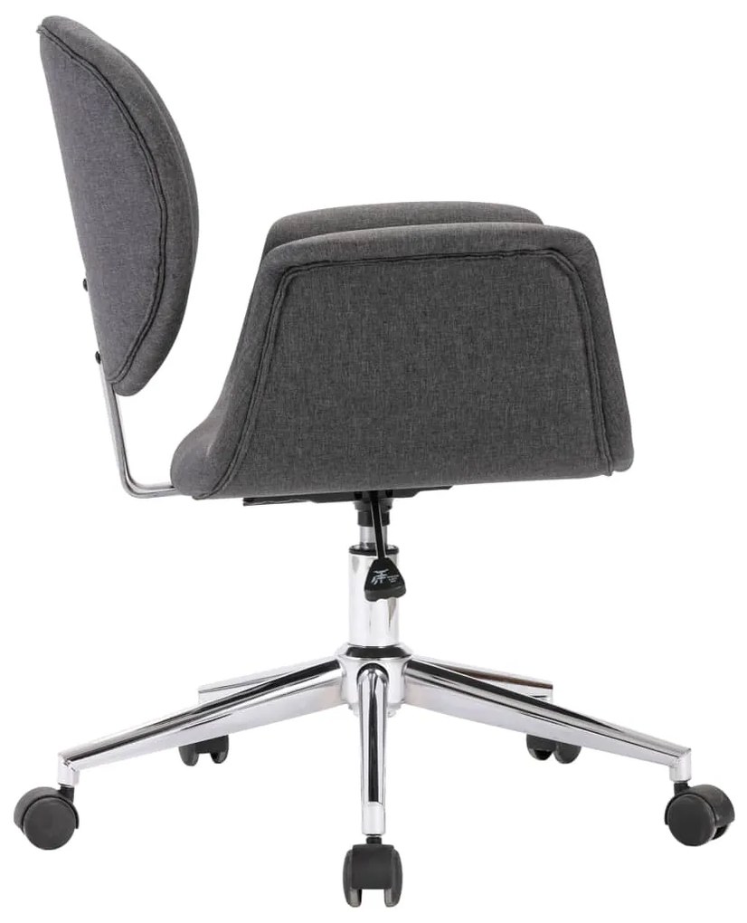 vidaXL Καρέκλα Τραπεζαρίας Περιστρεφόμενη Γκρι Υφασμάτινη