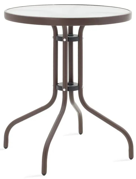 Τραπεζαρία Watson-Calan σετ 3τεμ μέταλλο-textilene καφέ Φ60x70εκ