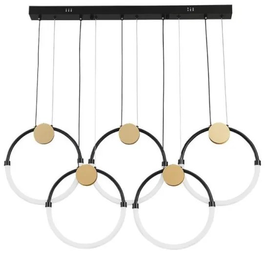 Κρεμαστό Φωτιστικό Οροφής LED 45W Μαύρο-Λευκό Briana 4315000 Viokef-4315000-Μαύρο-Λευκό 4315000