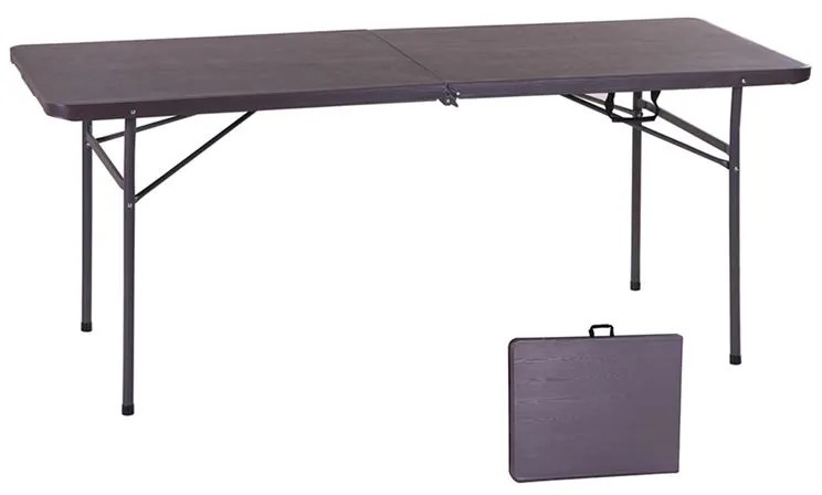 BLOW-Pro Τραπέζι Συνεδρίου - Catering Πτυσσόμενο (Βαλίτσα), HDPE Καρυδί  180x74x74cm [-Ανθρακί-, -Καρυδί-] [-PP - PC - ABS-, -Μέταλλο-] ΕΟ179,2