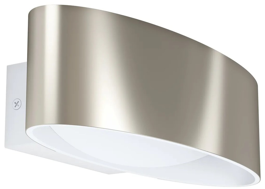 Φωτιστικό Επίτοιχο Eglo 98543 MACCACARI Λευκό (White)|Νίκελ ματ (Nickel Mat- Satin) 3000K