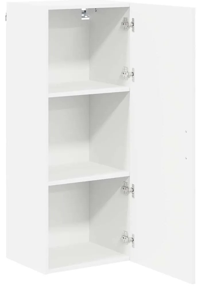 vidaXL Κρεμαστό ντουλάπι κουζίνας με ράφι Λευκό 40 x 31 x 100 εκ.