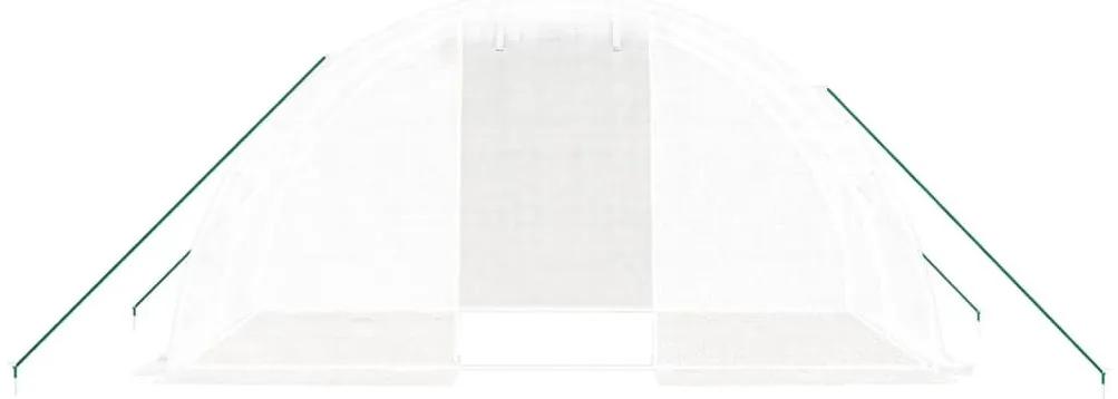 Θερμοκήπιο με Ατσάλινο Πλαίσιο Λευκό 8 μ² 4 x 2 x 2 μ. - Λευκό