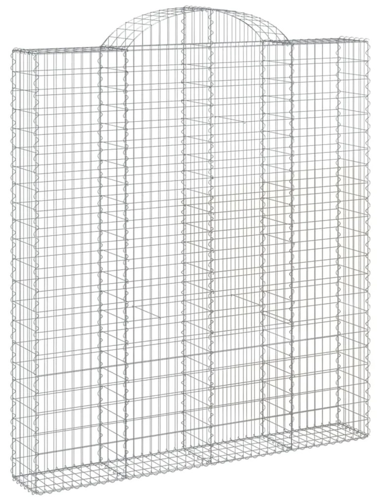 vidaXL Συρματοκιβώτια Τοξωτά 15 τεμ. 200x30x220/240 εκ. Γαλβαν. Ατσάλι