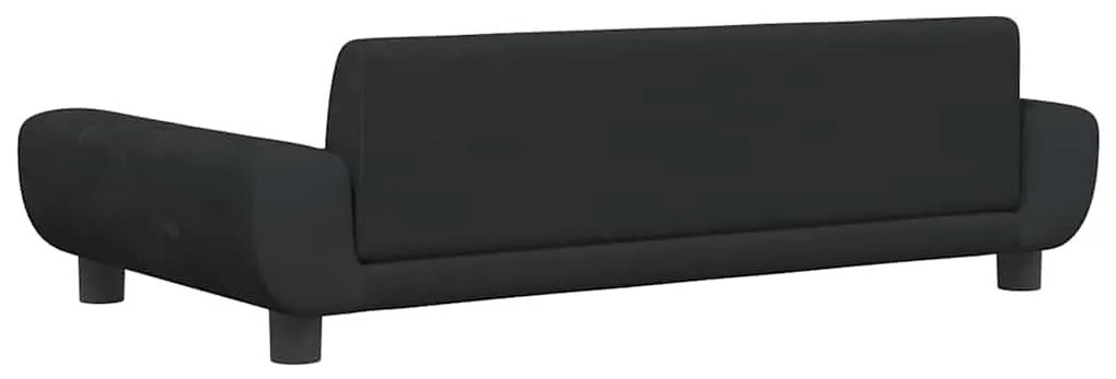 vidaXL Καναπές Παιδικός Μαύρο 100 x 54 x 33 εκ. από Βελούδο
