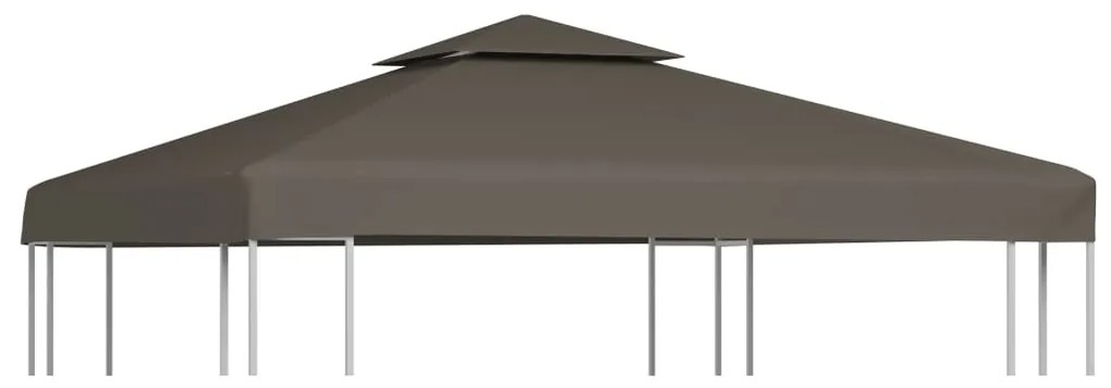 vidaXL Κάλυμμα για Κιόσκι 2 Επιπέδων Χρώμα Taupe 3 x 3 μ. 310 γρ./μ²