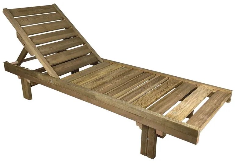 WOODWELL LUGANO Ξαπλώστρα Εμποτισμού Pine Απόχρωση Φυσικό 68x200x32cm Ε228