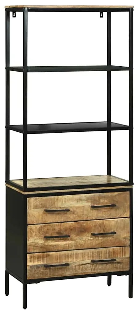 vidaXL Highboard με συρτάρι Καφέ 70 x 35 x 180 εκ. Στερεό ξύλο μάνγκο