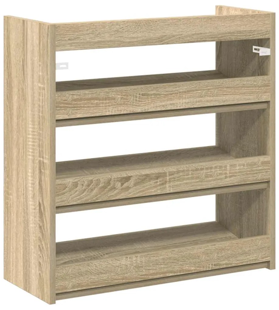 vidaXL Ράφι παπουτσιών  Sonoma Oak 60x25x62 cm Κατασκευασμένο ξύλο