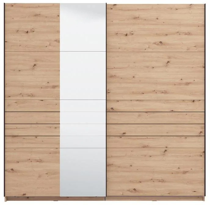 Ντουλάπα Συρόμενη VEYMONT 220 OG με Καθρέπτη Artisan Oak 220x61x218εκ. 220x61x218 εκ.