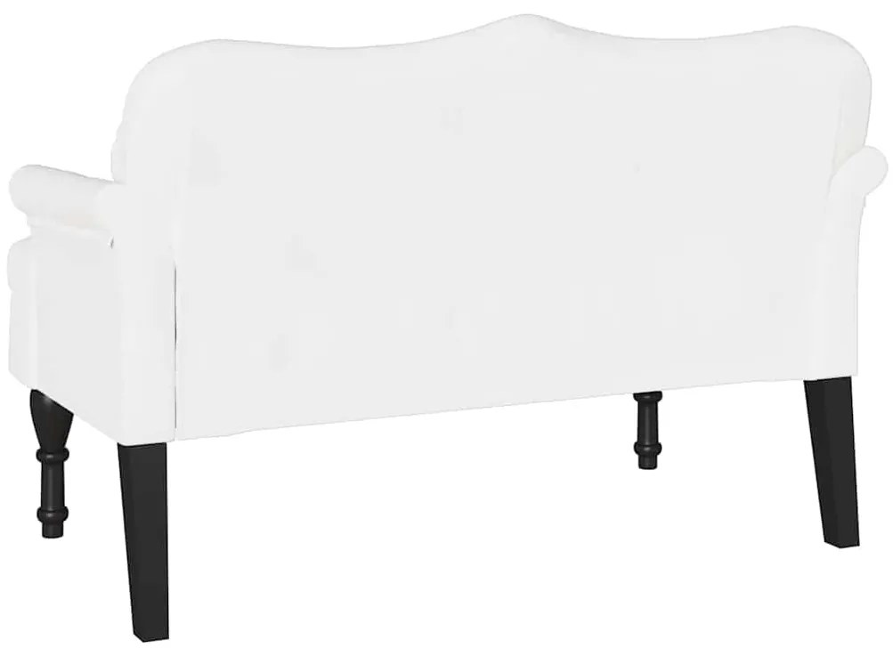 vidaXL Καναπές Chesterfield Λευκό 120,5 x 65 x 75 εκ. Τεχνητό Δέρμα