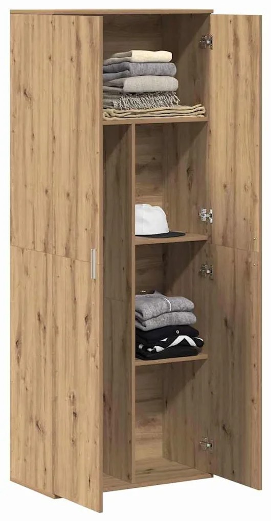vidaXL Υψηλόμπαρο artisan δρυς 70 x 35 x 180 εκ. Επεξεργασμένο ξύλο