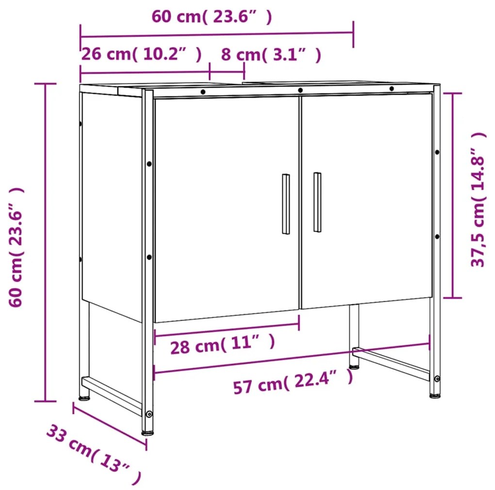 ΝΤΟΥΛΑΠΙ ΝΙΠΤΗΡΑ ΜΠΑΝΙΟΥ SONOMA ΔΡΥΣ 60X33X60 ΕΚ. ΕΠΕΞ. ΞΥΛΟ 842457