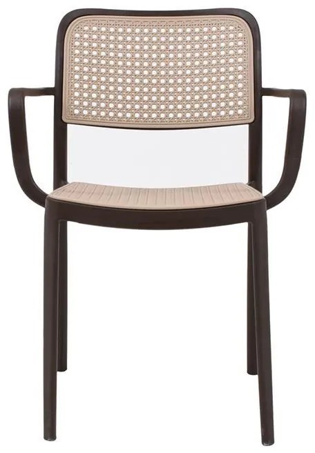 Καρέκλα Olesia Fylliana Καφέ - Μπέζ 56x43x81 εκ. 56x43x81 εκ.