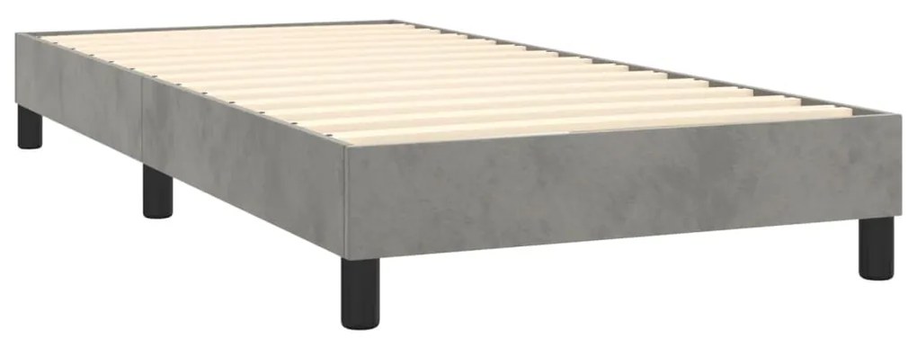 ΚΡΕΒΑΤΙ BOXSPRING ΜΕ ΣΤΡΩΜΑ ΑΝΟΙΧΤΟ ΓΚΡΙ 90X200 ΕΚ. ΒΕΛΟΥΔΙΝΟ 3141221