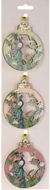 Σετ 3 τεμ. Χριστουγεννιάτικα Στολίδια Μπάλα 020794b