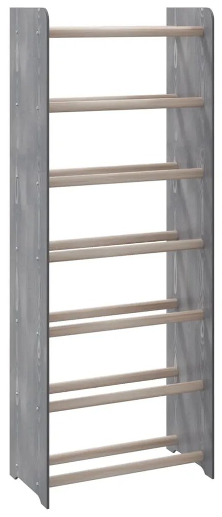 vidaXL Παπουτσοθήκη Γκρι 45 x 24 x 117 εκ. από Επεξεργασμένο Ξύλο