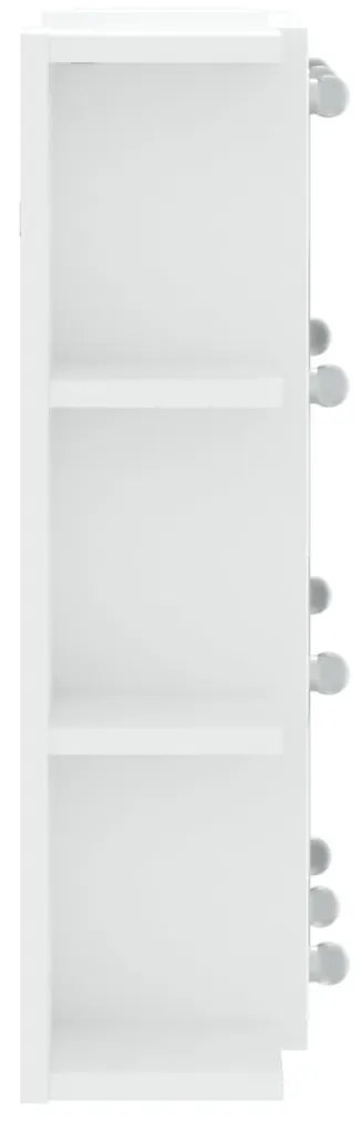 Έπιπλο Καθρέπτη με LED Λευκό 70 x 16,5 x 60 εκ. - Λευκό
