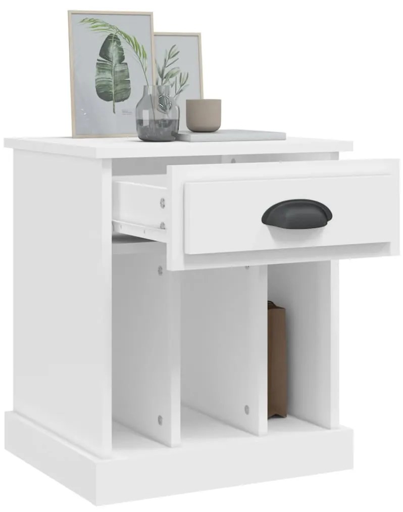 vidaXL Κομοδίνα 2 τεμ. Λευκά 43x36x50 εκ.