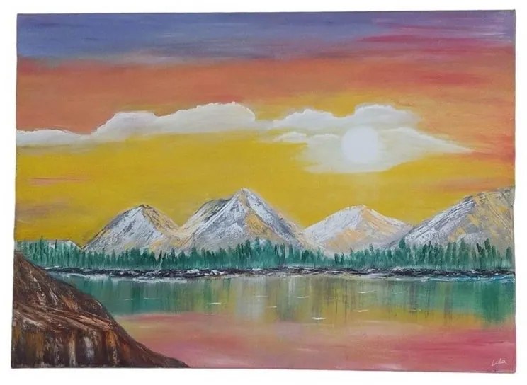 Πίνακας Ζωγραφικής Χειροποίητος Βουνά 70x1,5x50εκ. 19958-16