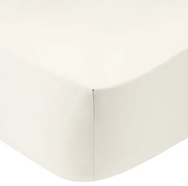 Κατωσέντονο Cotton Feelings με λάστιχο 100 White Υπέρδιπλο (180x200+30)
