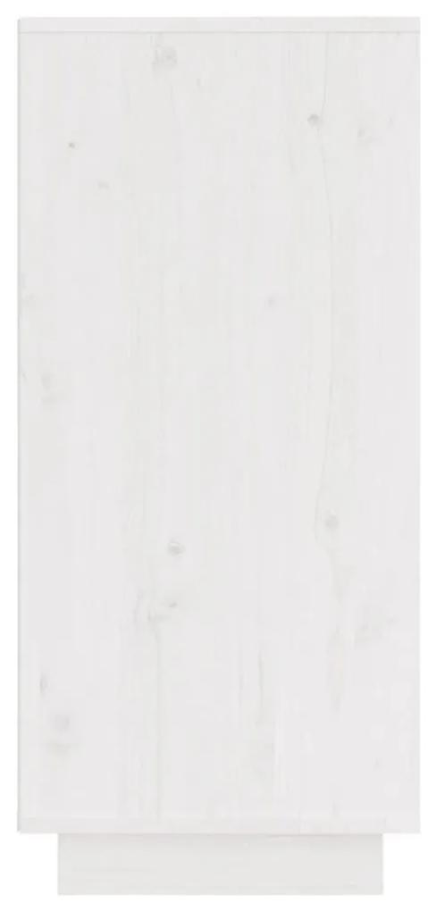 Ντουλάπι Λευκό 31,5 x 34 x 75 εκ. από Μασίφ Ξύλο Πεύκου - Λευκό