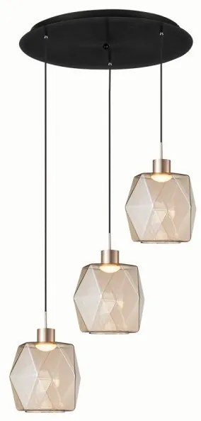 Κρεμαστό Φωτιστικό Οροφής LED 15W Μελί Χειροποίητο Γυαλί Venet-3R Sunlight-VENET-3R-Μελί VENET-3R