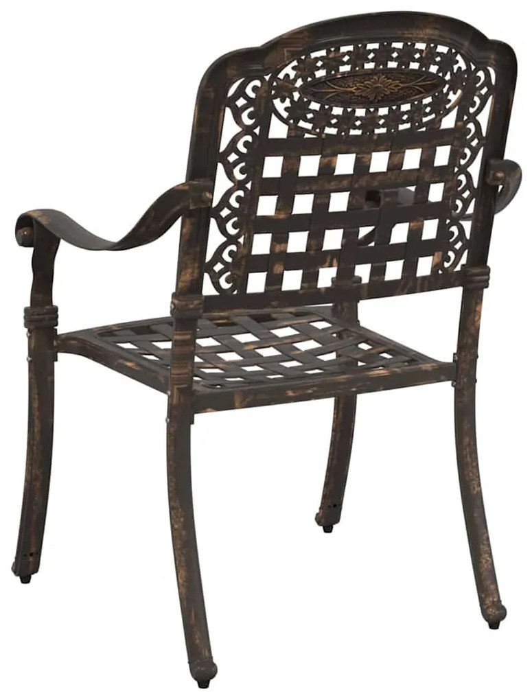 vidaXL Καρέκλα Κήπου 2 pcs Μπρονζέ 55 x 56.5 x 91εκ Αλουμίνιο