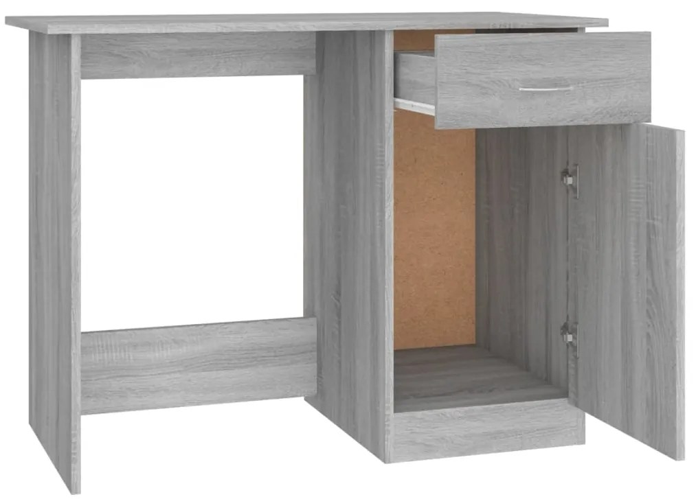 vidaXL Γραφείο Γκρι Sonoma 100x50x76 εκ. από Επεξεργασμένο Ξύλο
