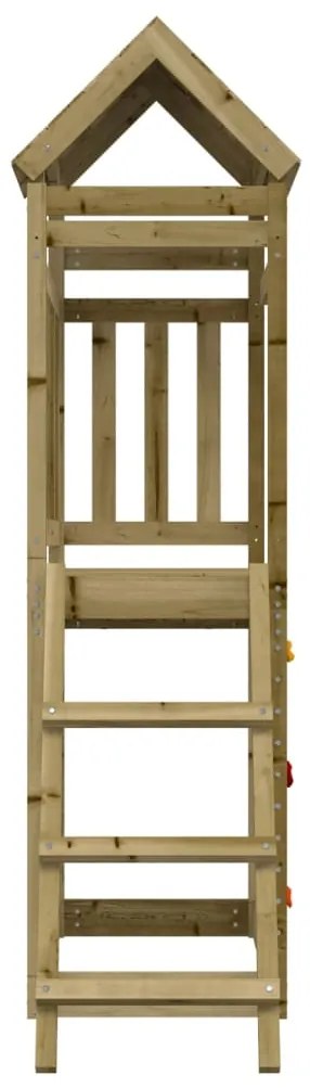 vidaXL Πύργος με Σκάλα & Τοίχο Αναρρίχ. 52,5x110,5x214 εκ. Ξύλο Πεύκου