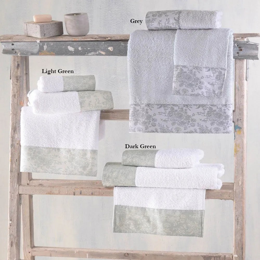 Πετσέτες Bendetta Σε Κουτί (Σετ 3τμχ) Grey Ρυθμός Towels Set 70x140cm 100% Πενιέ Βαμβάκι