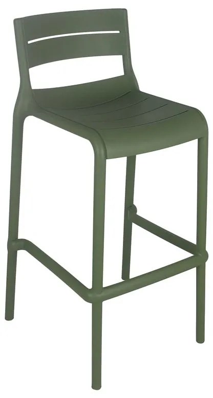 Σκαμπό Bar SERENA Πράσινο PP 49x51x75/100cm