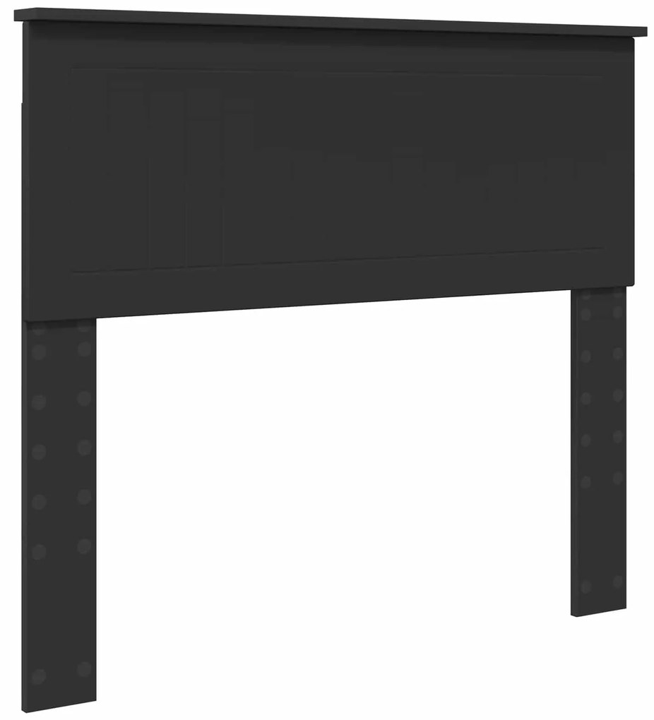 vidaXL Σκελετός Κρεβατιού με κεφαλάρι Μαύρο και Ασημί 100 x 200 cm