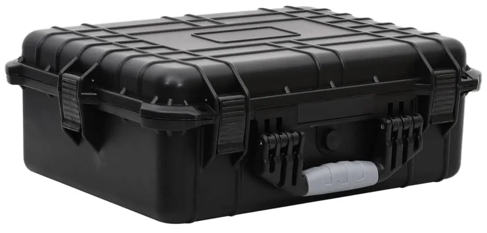 vidaXL Θήκη Πτήσης Φορητή Μαύρη 52 x 40 x 19 εκ. από Πολυπροπυλένιο