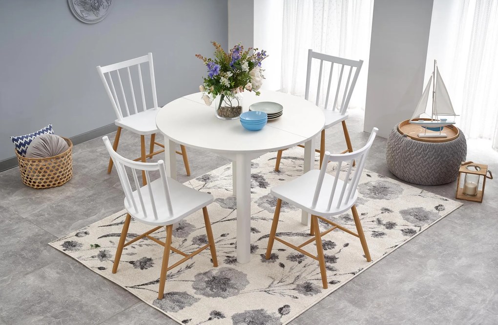 RINGO extension table, color: white DIOMMI V-PL-RINGO-ST-BIAŁY/BIAŁY