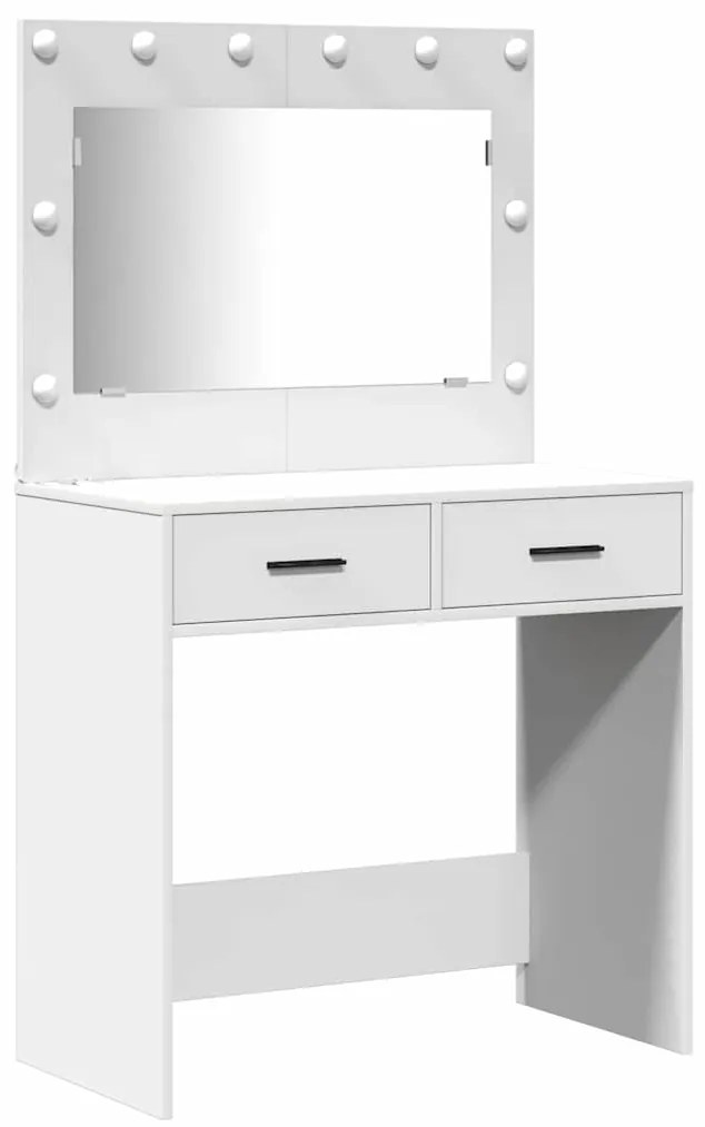 vidaXL Τραπέζι περιποίησης με συρτάρι 3 pcs Λευκό 40 x 41 x 75 εκ