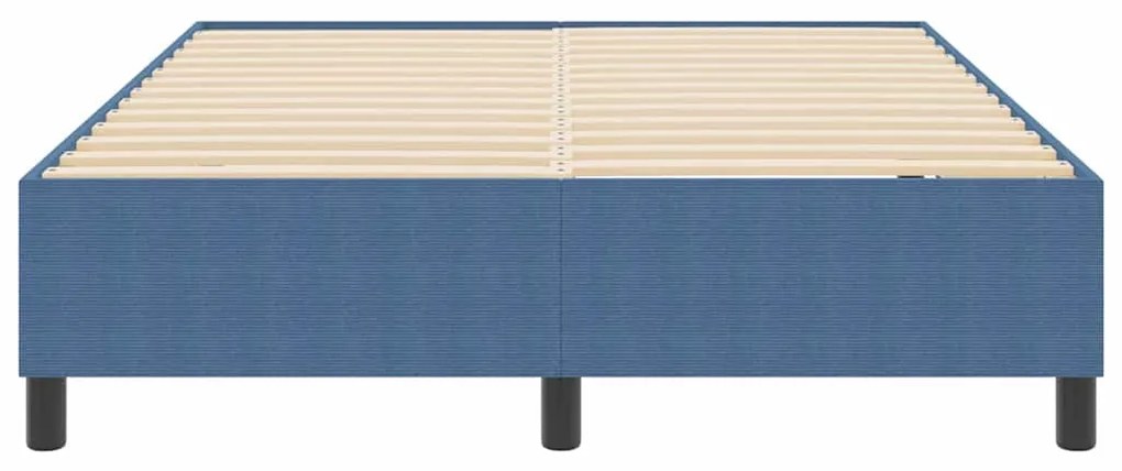 vidaXL Κρεβάτι με ελατήρια Μπλε 140 x 200 cm Βελούδο
