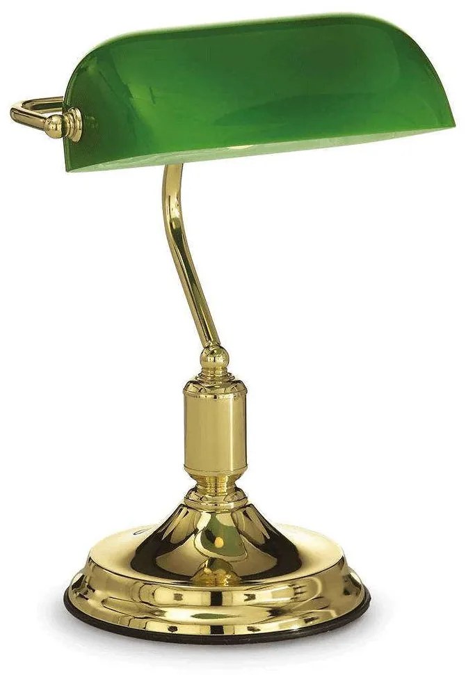 Φωτιστικό Επιτραπέζιο Lawyer 013657 26x38cm 1xE27 60W Gold-Green Ideal Lux